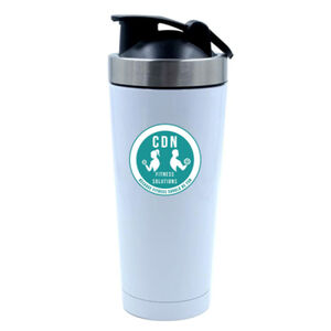 Cdn fitness  - Aluminium Premium Shaker Bottle - White Thumbnail