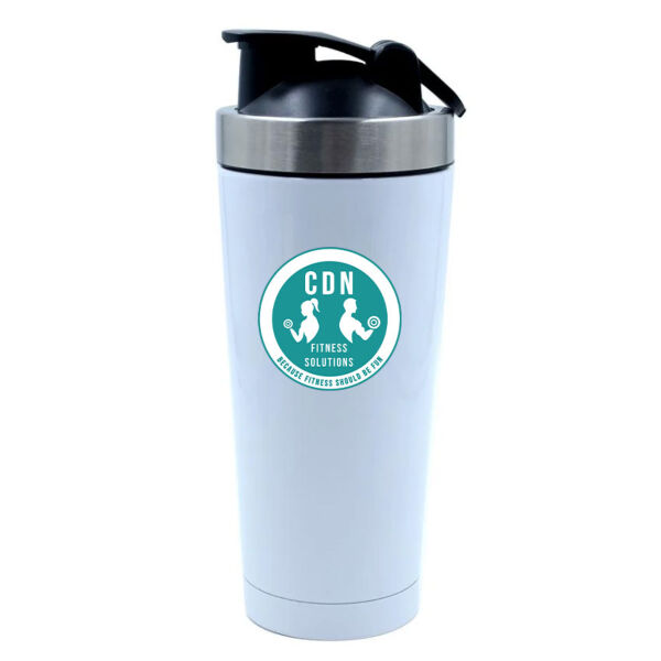 Cdn fitness  - Aluminium Premium Shaker Bottle - White Thumbnail
